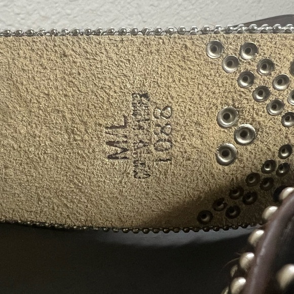 BHW Leather & Bling western belt, size M/L. - Picture 4 of 13